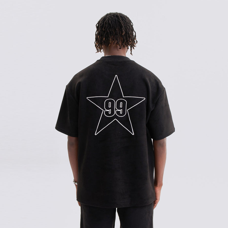 MT99 Growing Star Suede Graphic Tee flat product view