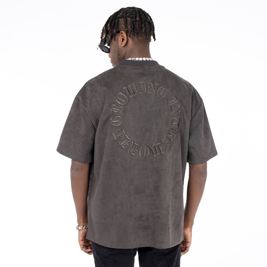 MT99 Garment-Dyed Embossed Graphic Tee flat product view