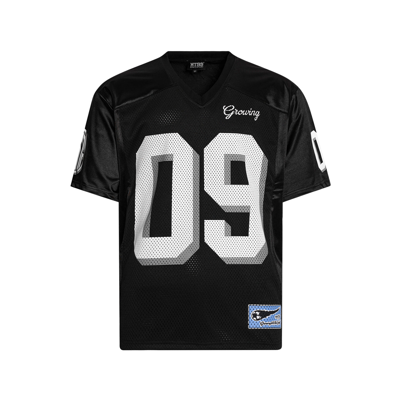 MT99 09 Black Football Jersey detail close-up