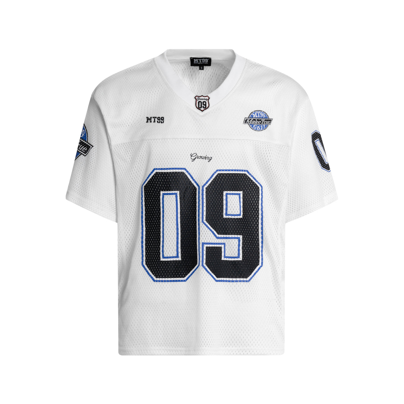MT99 09 Patch Football Jersey double-layer mesh fabric detail