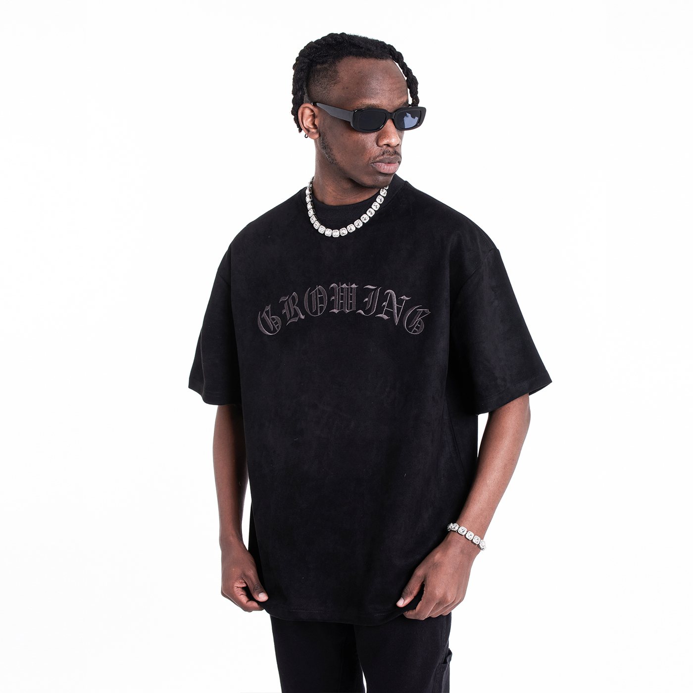 MT99 Gothic Arc Suede Graphic Tee detail view
