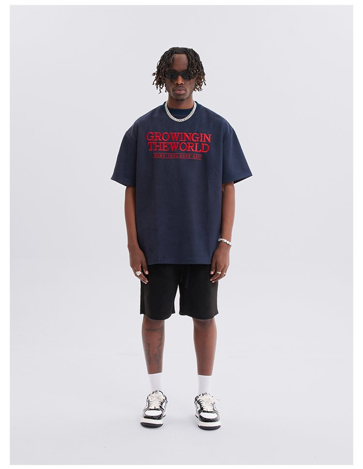 MT99 Growing The World Suede Tee detail view