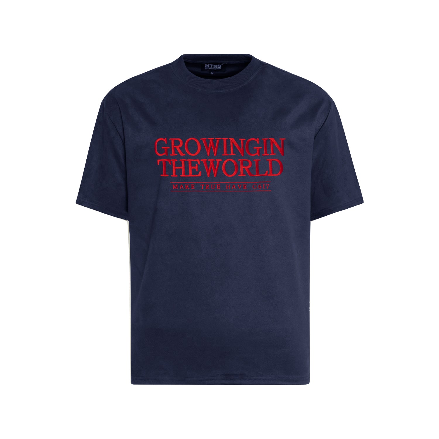Growing The World Suede Tee - Navy