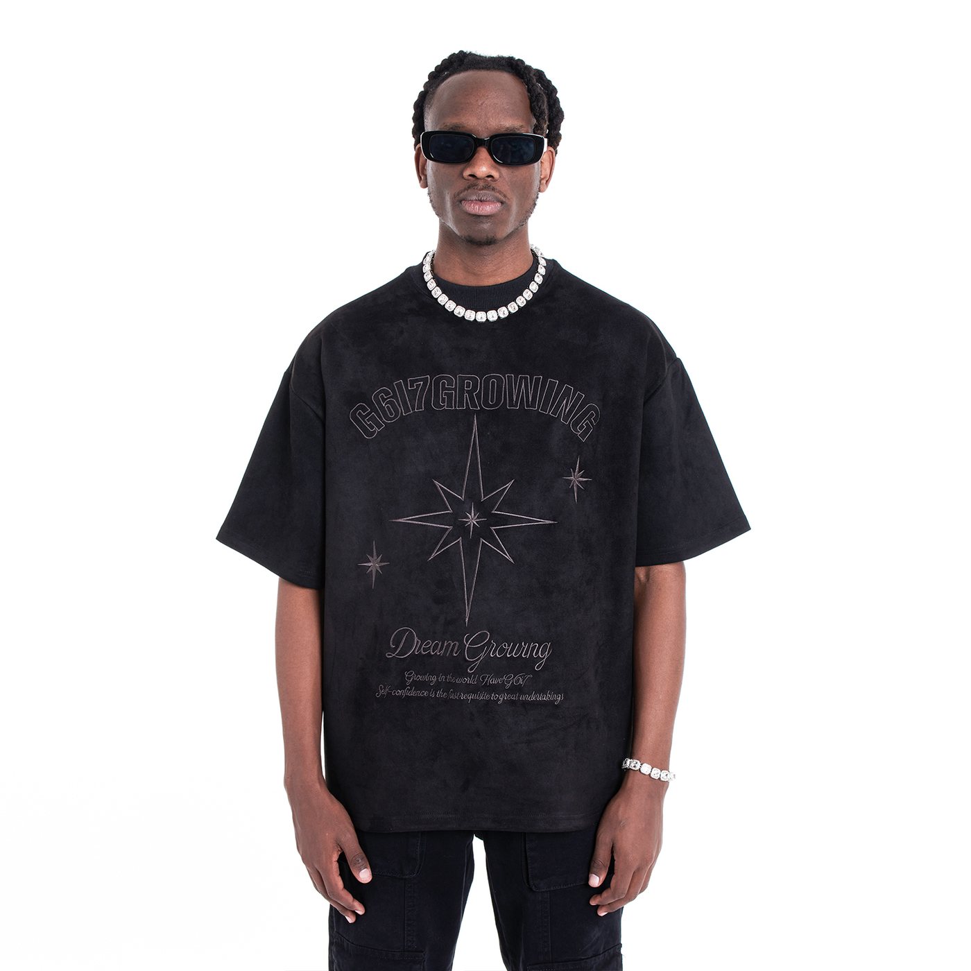 MT99 Compass Suede Graphic Tee front view