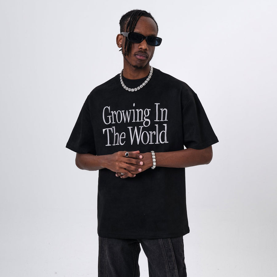 MT99 Growing In The World Suede Tee