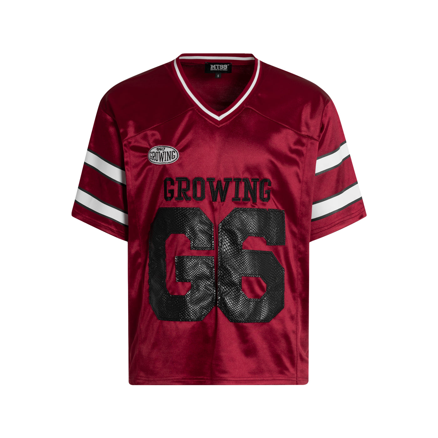 MT99 66 Satin Football Jersey Red front product image