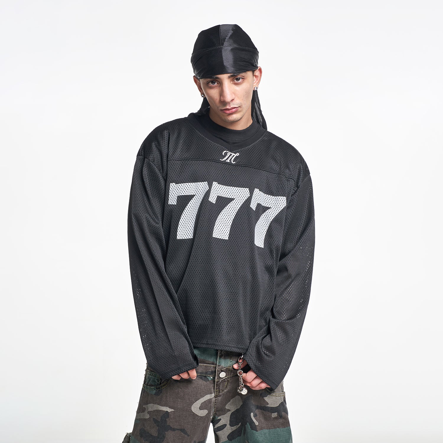 MT99 777 Long Sleeve Mesh Jersey black front product image
