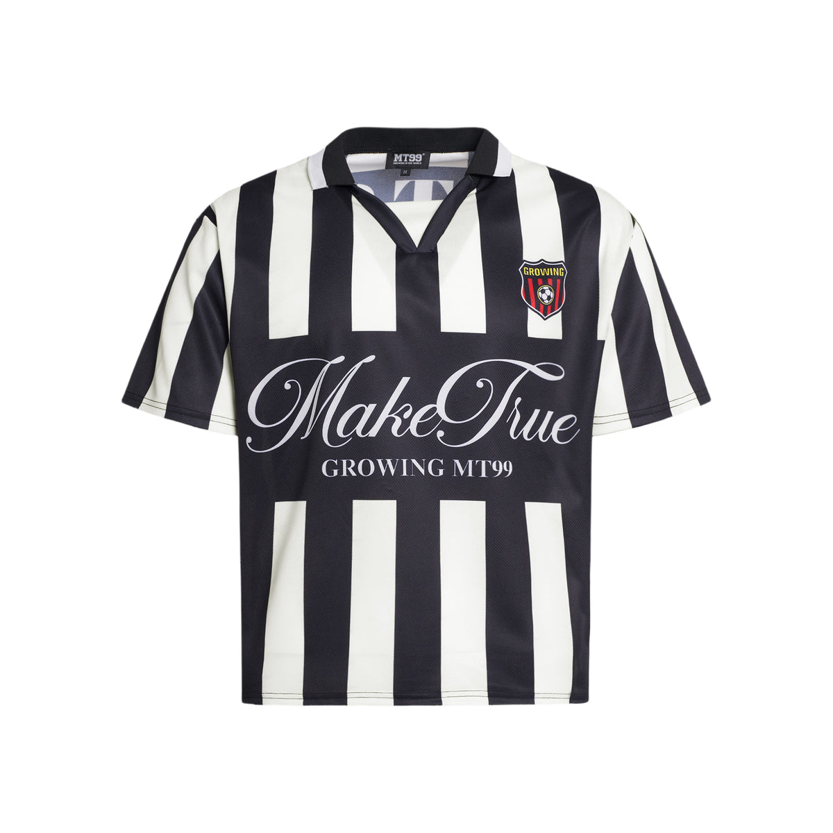 MT99 Make True Striped Jersey black white stripe color image