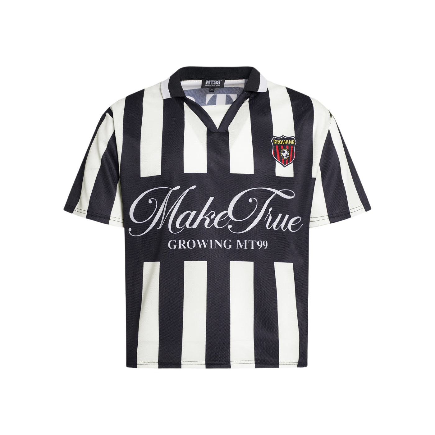 MT99 Make True Striped Jersey black white stripe color image