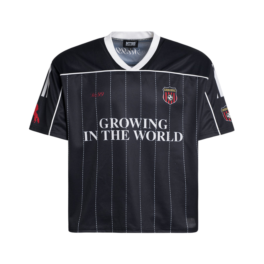 MT99 99 Pinstripe Football Jersey flat product view