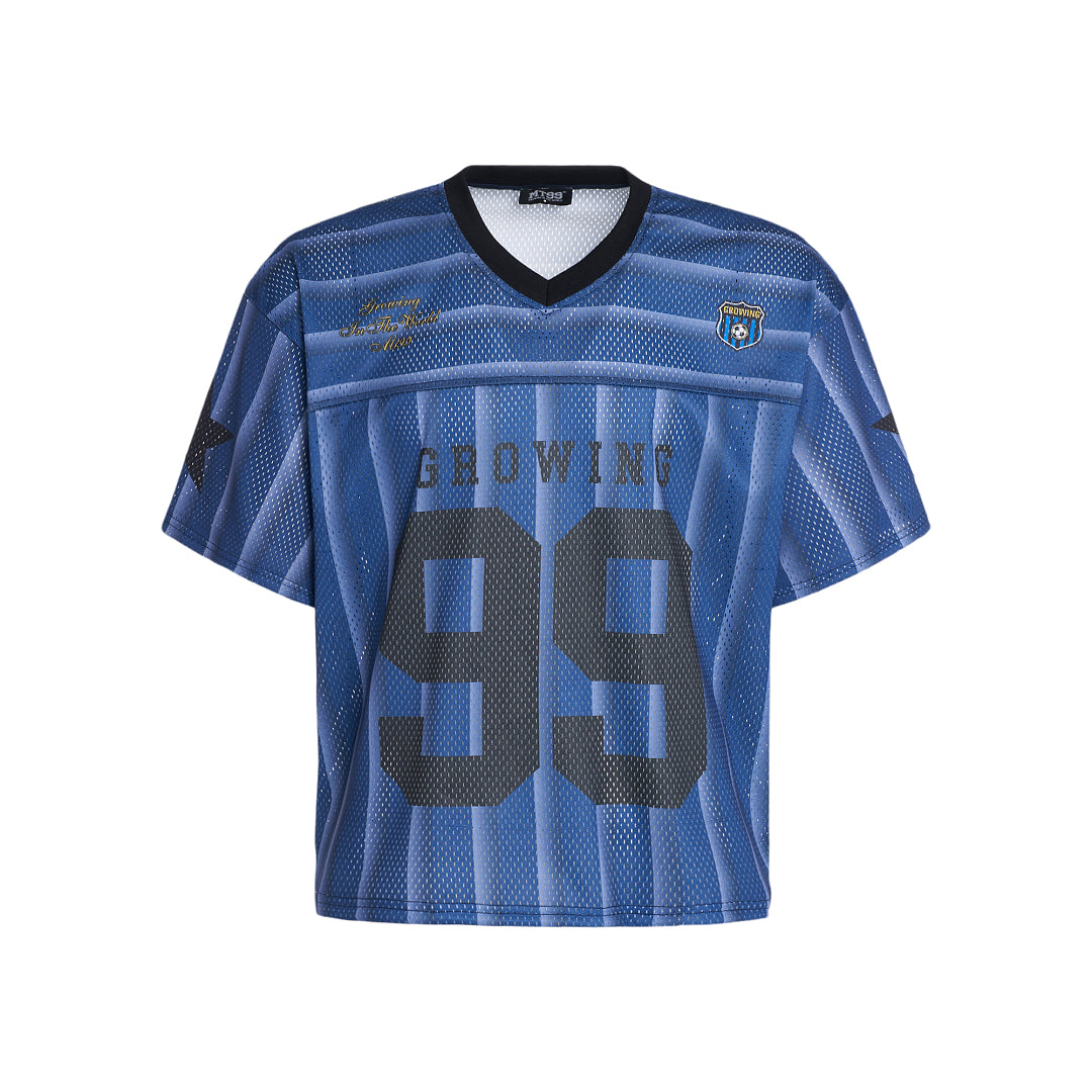 MT99 99 Blue Striped Jersey blue color image
